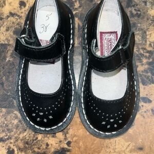 L'Amour Black Kids Dress Shoes